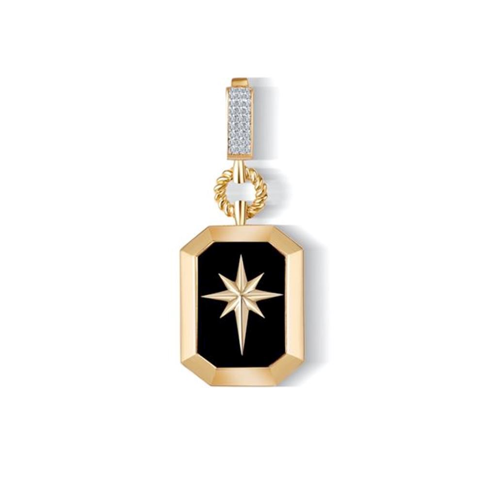 Siyah Mine Kuzey Yıldızı Charm
