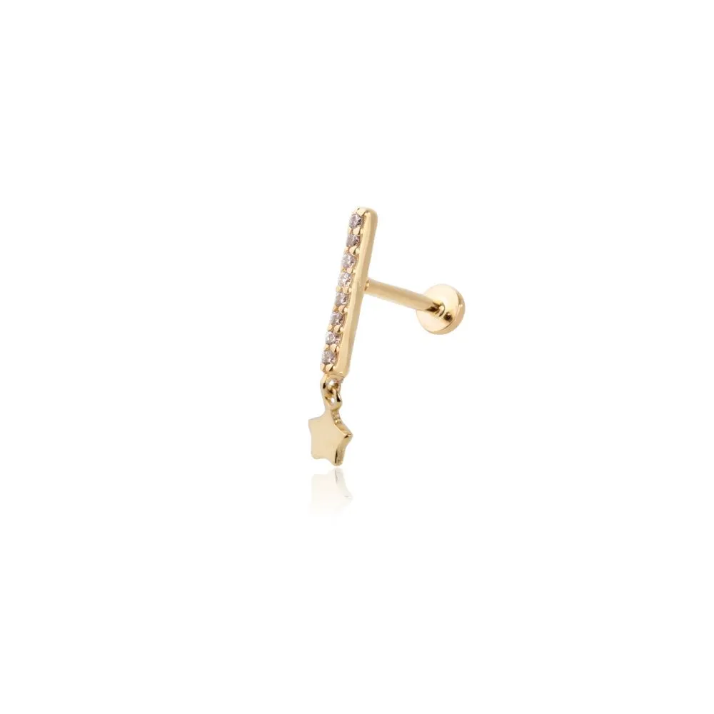 Yıldız Taşlı Piercing